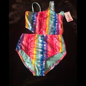 Girls Size 12 Breaking Waves Swimsuit